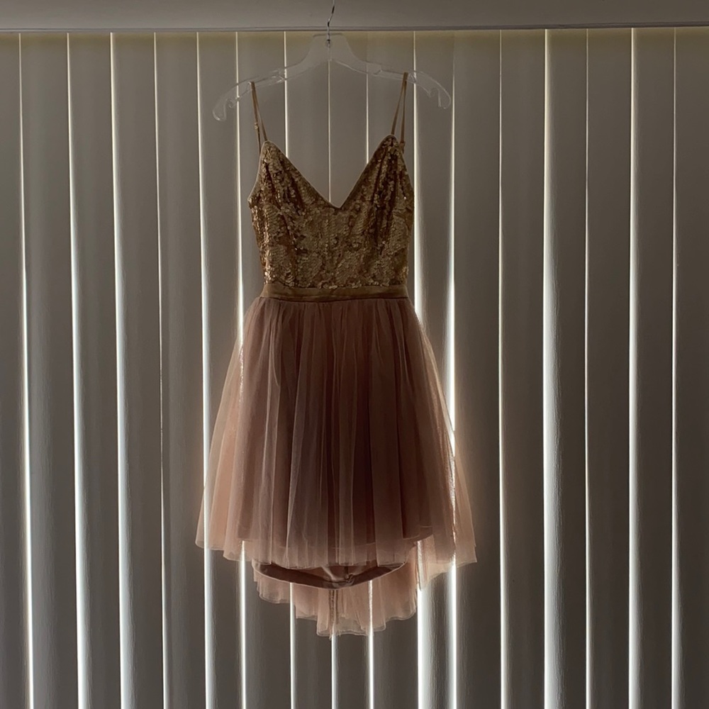 Gold homecoming dress
